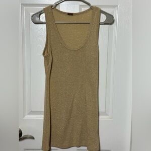 Elegant Gold Sleeveless Tank Top